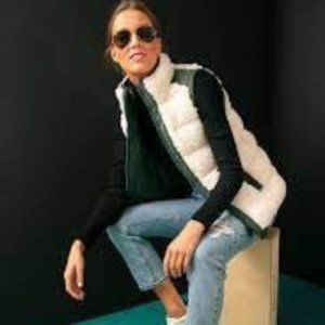 Tuckernuck Leather & Shearling Reversible Beckham Vest Sz XL